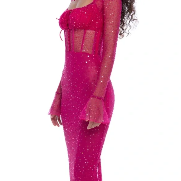 Dyspnea Vampress Midi Dress in Pink, Medium - Picture 3 of 4